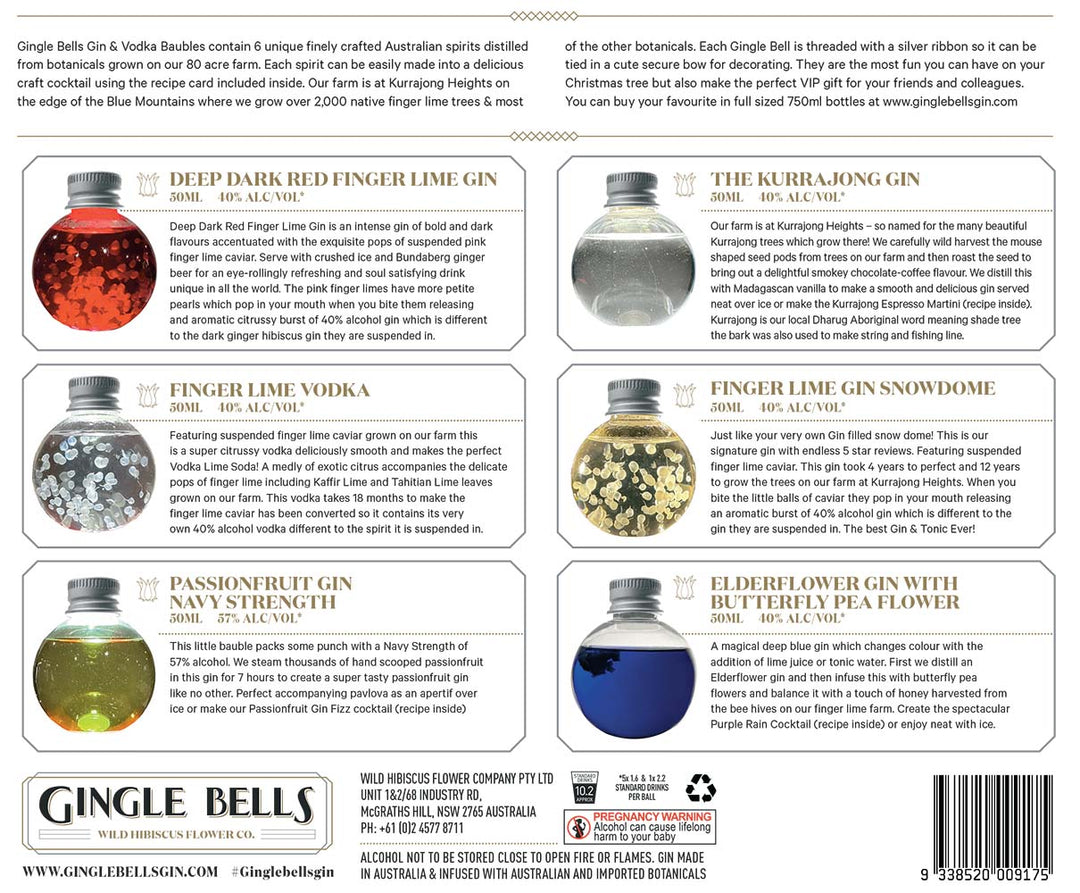 Gingle Bells Gold Edition Gin Baubles | Gingle Bells Gin