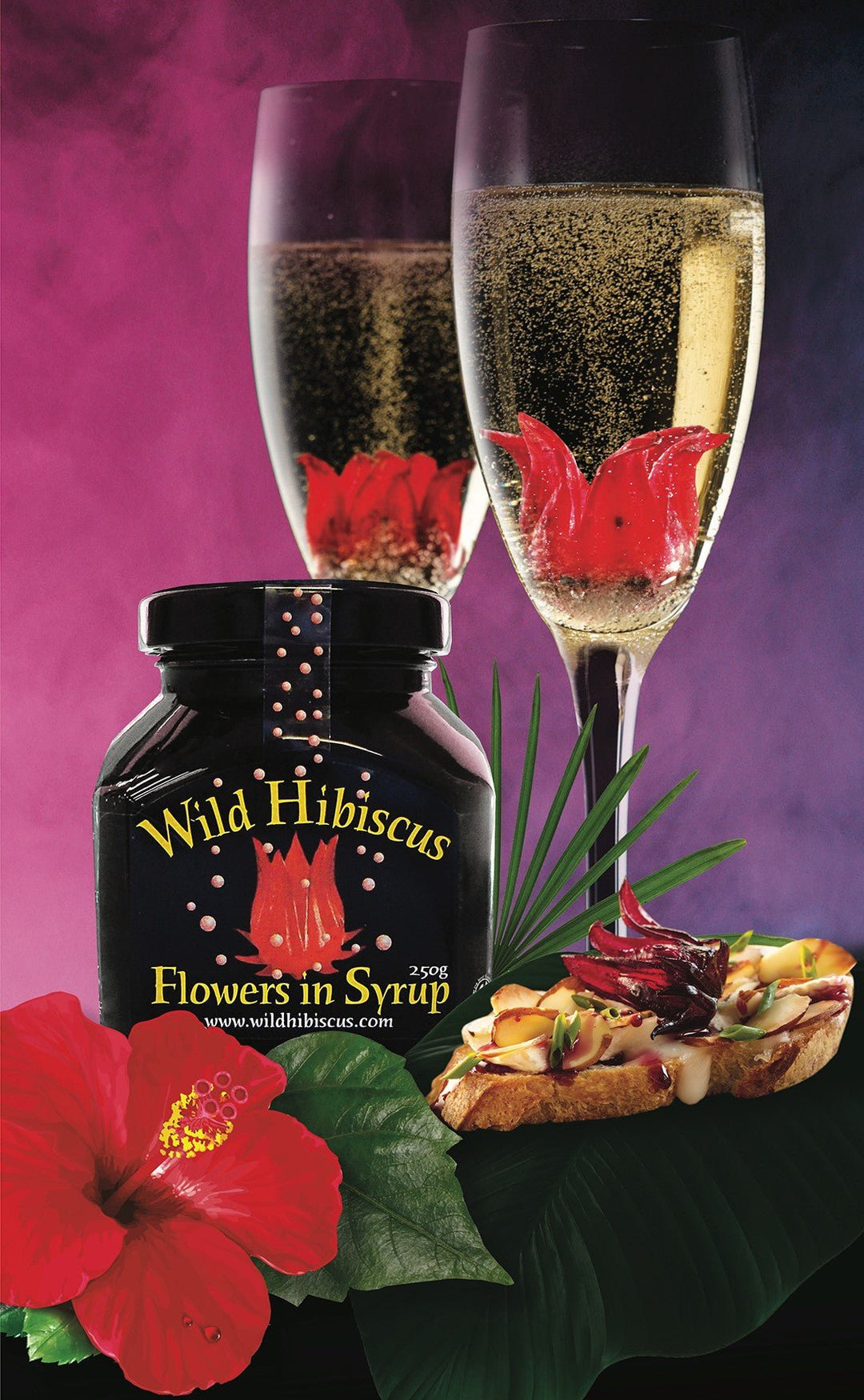 Wild Hibiscus Flowers in Syrup | Gingle Bells Gin