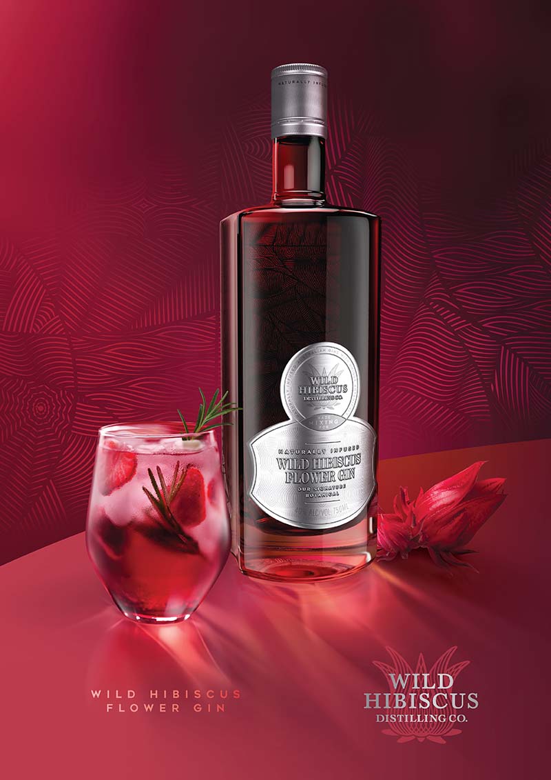 Wild Hibiscus Flower Gin with Ginger 750ml