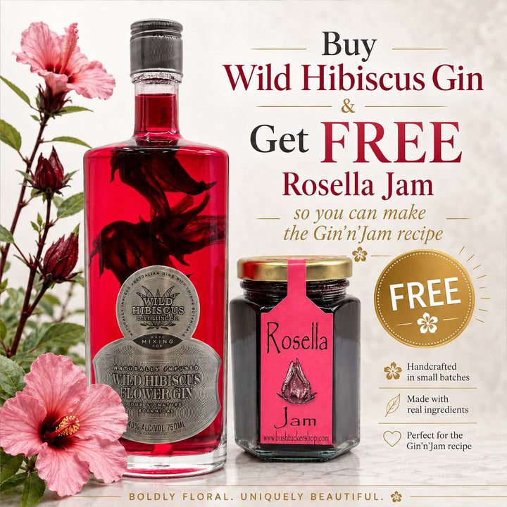 Wild Hibiscus Flower Gin with ginger 750ml & FREE Jam