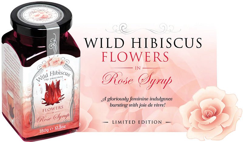 Wild Hibiscus Flowers in Rose Syrup | Gingle Bells Gin
