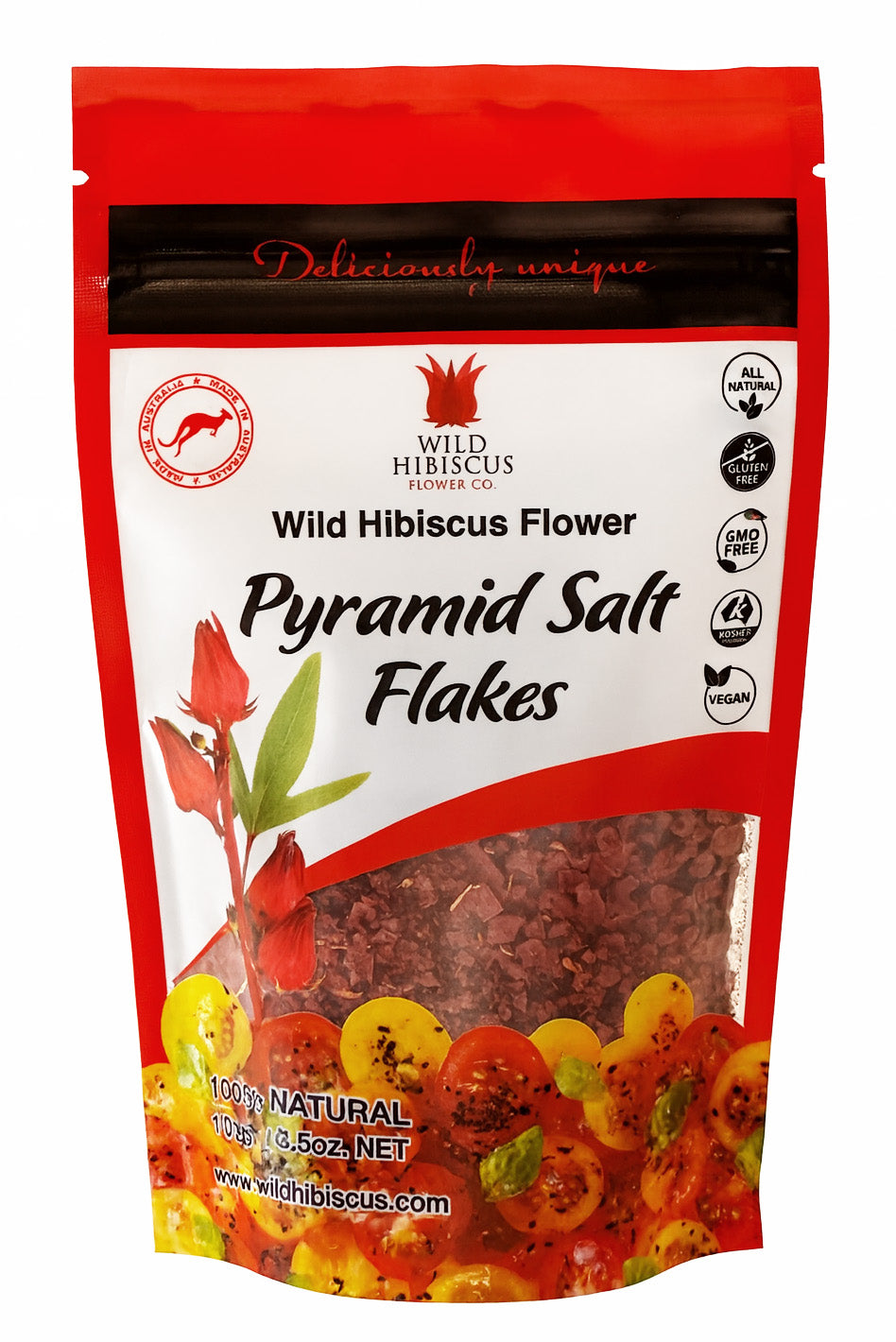 Wild Hibiscus Pyramid Salt Flakes 100g