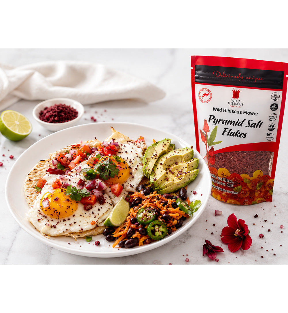 Wild Hibiscus Pyramid Salt Flakes