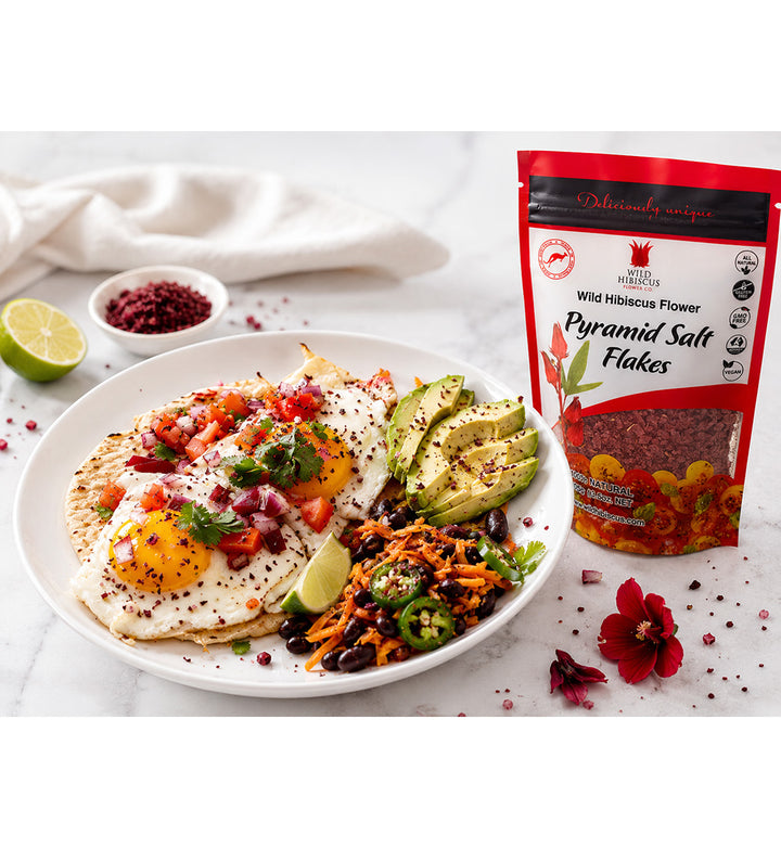 Wild Hibiscus Pyramid Salt Flakes