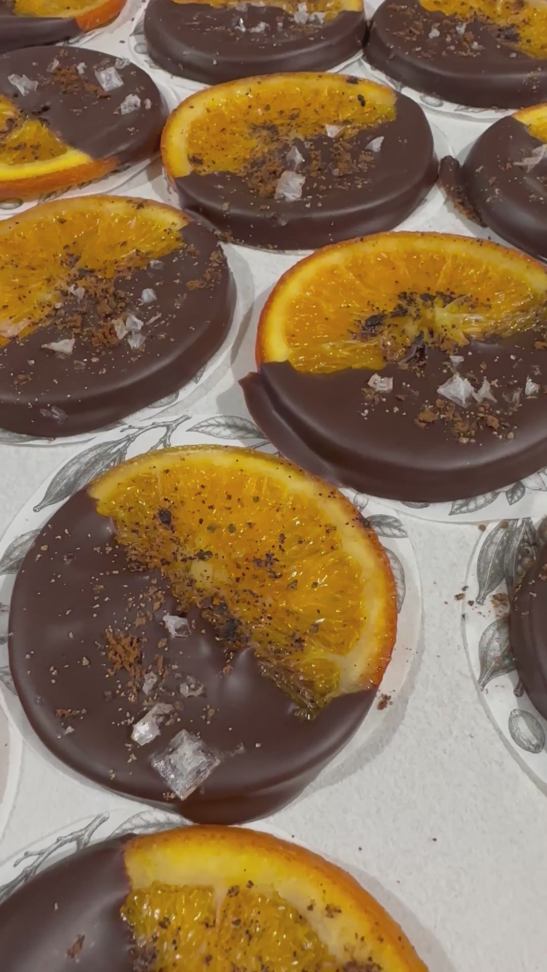 Dark Chocolate Dipped Orange Slices with Kurrajong Spice