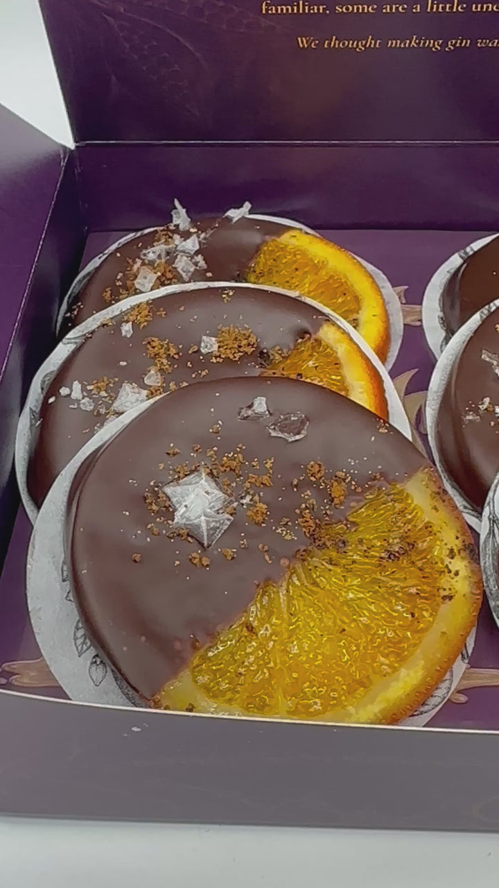 Dark Chocolate Dipped Orange Slices with Kurrajong Spice