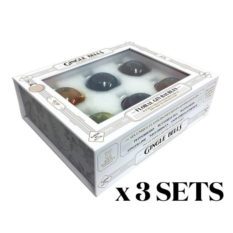 Gin Baubles - 3 SETS Gingle Bells Floral Gin Baubles (10% Off)